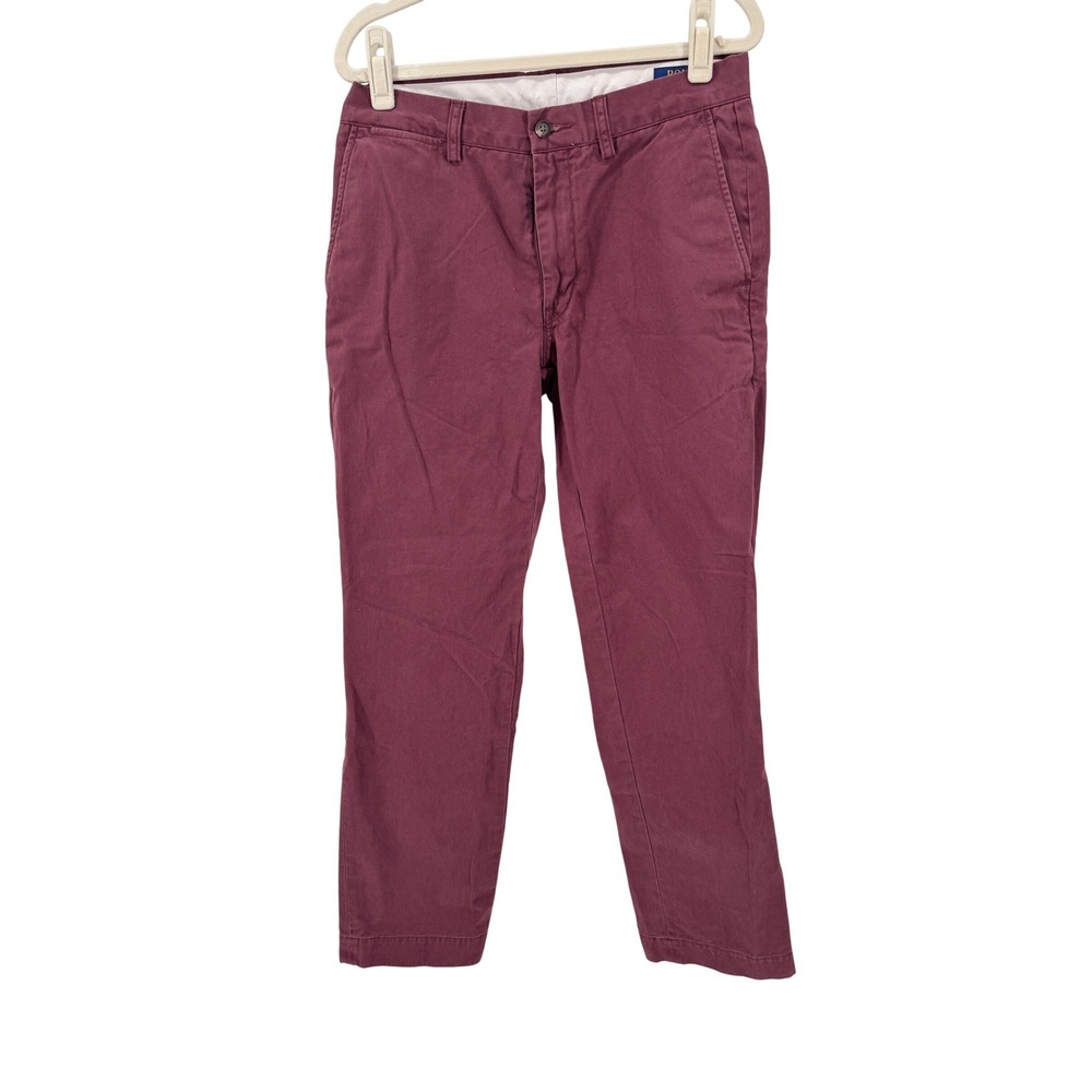 Polo Ralph Lauren Chino Pants 31x32 Men Burgundy Classic Fit Preppy Golf